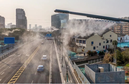 路灯杆喷淋系统