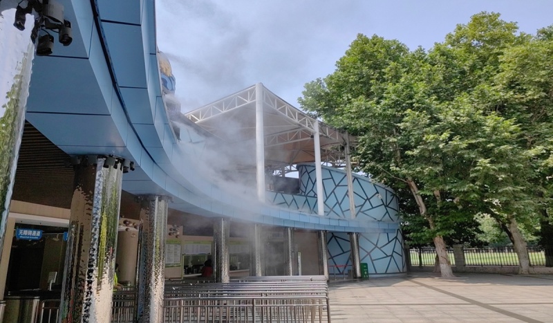 武汉青少年宫水喷雾降温系统