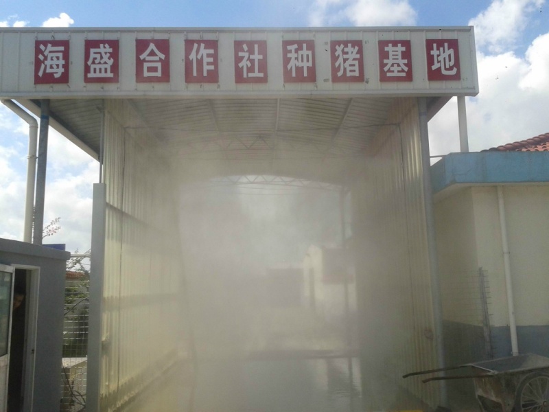 无立柱车辆消毒通道